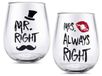 Solidchoice - Set de 2 verres à vin gravés pour mariages