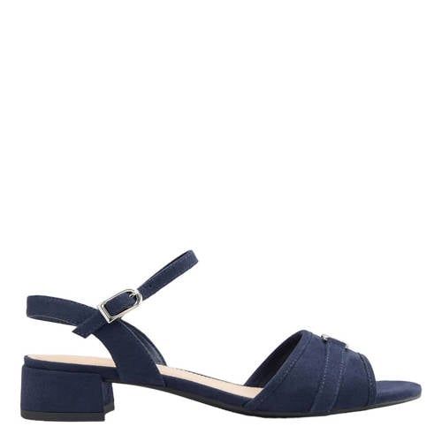 Graceland suèdelook sandalen met siergesp zwart