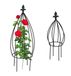 Relaxdays Plantensteun Metaal - Set van 2 - Obelisk - 65 en 48 cm