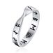 Mendes Nordic Heren Ring- Rune Script Silver-19mm