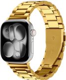 Selected by GSMpunt.nl SBG RVS Schakel Bandje Geschikt voor Apple Watch 1/2/3/4/5/6/7/8/9/10/11/SE/Ultra - 49/46/45/44/42MM - Roestvrij Staal Horlogebandje Goud