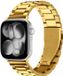 Selected by GSMpunt.nl SBG RVS Schakel Bandje Geschikt voor Apple Watch 1/2/3/4/5/6/7/8/9/10/11/SE/Ultra - 49/46/45/44/42MM - Roestvrij Staal Horlogebandje Goud