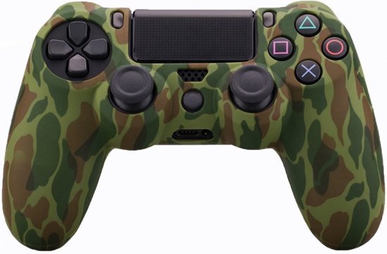 - PS4 Controller Silicone Hoes Playstation 4 - Camouflage groen