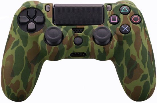 PS4 Controller Silicone Hoes Playstation 4 - Camouflage groen