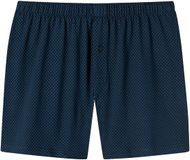 SCHIESSER Cotton Casuals boxer (1-pack) - heren boxershort jersey donkerblauw met patroon