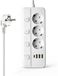 Multiprise - Commutable individuellement - Multiprise 3 prises avec USB
