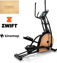 Hammer Fitness CrossPace 7.0 NorsK - Elliptical - Crosstrainer - met 10.1&quot; TFT scherm - met Zwift en Kinomap - Hardhout