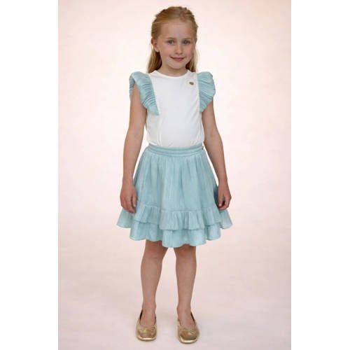 Le Chic T-shirt wit Meisjes Katoen Ronde hals Meerkleurig - maat 116