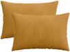 vidaXL Kussensloop 2 pcs HEERLEN Geel 50 x 75 cm corduroy