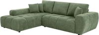 Oviala - Hoekbank links 3-zits met chaise longue groen B 270 cm - Neptune