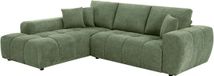 Oviala - Hoekbank links 3-zits met chaise longue groen B 270 cm - Neptune