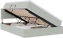 vidaXL Opbergbed met hoofdeinde, lichtgrijs, 140 x 200 cm, fluweel