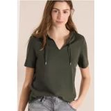 cecil Shirt met korte mouwen en gespleten hals