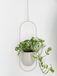 RISEON Boho Beige metalen plantenhanger, metalen muur en plafond hangende plantenbak, moderne plantenbak, midden eeuw bloempot plantenhouder, minimalistische plantenbak voor binnen en buiten