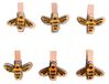 Rayher Houten klemmen met bijen, 3,5 cm, 6 stuks, honinggeel 46592166