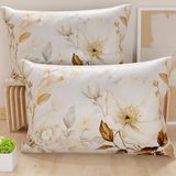 PETTI Artigiani Italiani - Paar kussenslopen 50 x 70 cm van microvezel, decoratief kussen voor slaapkamer, bank, woonkamer, set van 2 kussenslopen, bloemenpatroon 18, 100% Made in Italy