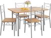 Casaria Eettafel Set 5 delige - Eettafel + 4 stoelen - Beuken