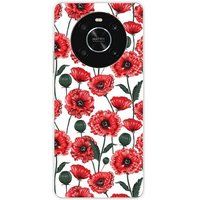 1001 coques Huawei Honor X9 4G Fleurs de pavot bedrukt siliconen hoesje