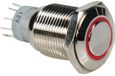 Velleman R1610R SPDT 1 NO 1 NC Ronde Metalen Schakelaar - Rode Ring