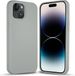 Coverzs Housse en silicone solide adaptée à l'Apple iPhone 14 Plus (gris)