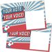 T MARIE 100 Bulk Kiezer Ansichtkaarten 4x6 inch - Uw Stem Uw Stem, Rood, Wit en Blauw Thema Met Lege Terug voor Bericht aan Kiezers - Moedig Stemmen In Uw Staat
