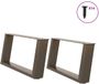 vidaXL Pieds de table basse - 2 pièces - Forme en U - 70x(30-31) cm - Acier - Naturel