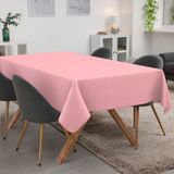 ANRO Tafelkleed Effen linnenlook Roze 160x140cm