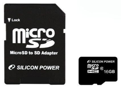 Silicon Power 16GB MicroSDHC - Class 10