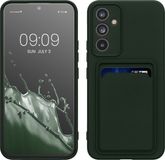 kwmobile telefoonhoesje geschikt voor Samsung Galaxy A54 5G - Hoesje met pasjeshouder - TPU case in donkergroen