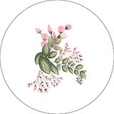 Bonateks Ronde digitaal bedrukte muismat, antislip onderkant, voor kantoor en thuis, diameter: 22 cm