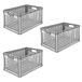 keeeper keepeer transportmandenset, 3 x 64 l, stapelbaar, polypropyleen, Robert, Nordic Grey
