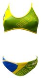 Turbo Brazil Bikini Groen, Geel 7-8 Years Meisje