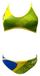 Turbo Brazil Bikini Groen, Geel 7-8 Years Meisje