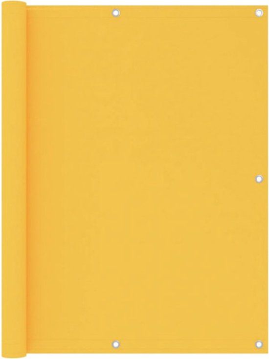 vidaXL Balkonscherm - 120x600 cm - Oxford stof - Geel