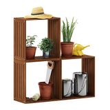 Furinno Tioman multifunctionele stapelplank in teakolie, naturel, 29,46 x 49,28 x 49,53 cm