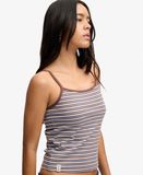 Superdry & Co Athletic Essentials Stripe Cami Slanke Pasvorm Bruin Maat: 34
