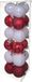 Atmosphera Kerstballen - 18x - wit/rood - mix - kunststof - 3 cm - Kerstboom versiering