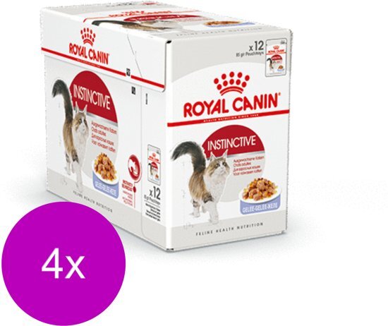 Royal Canin Fhn Adult Instinctive Mp Pouch - Kattenvoer - 4 x 12x85 g Jelly