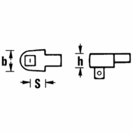 Stahlwille Insteekvierkant 14x18 1/2 - 4018754034482