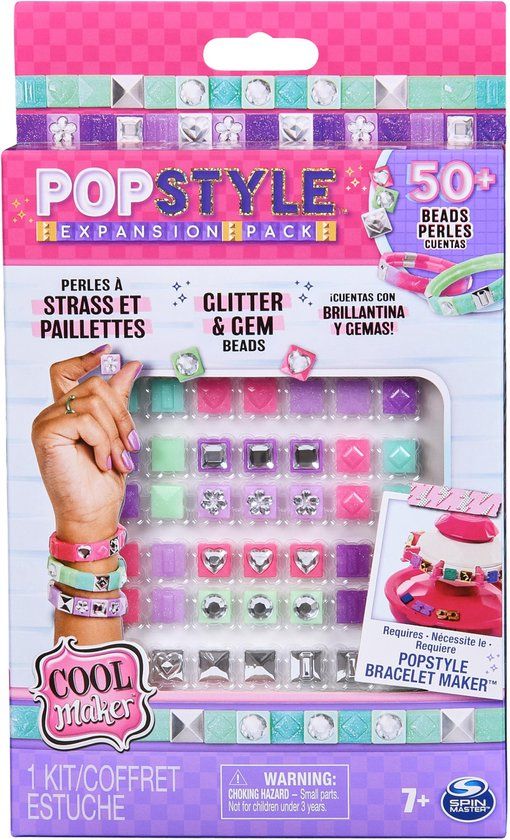 Cool Maker PopStyle Bracelet Maker-uitbreidingspakket - met meer dan 50 edelsteenkralen - knutselen
