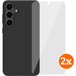 BlueBuilt Samsung Galaxy S25 Plus Back Cover Zwart + Screenprotector Glas Duo Pack