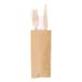 100 stuks - set vorken + messen + servet 'Classic' 20 cm natuurlijk hout