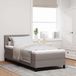 Maison Exclusive - Lit boxspring avec éclairage LED, couleur taupe, 90 x 190 cm, rembourré