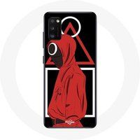 Maniacase Hoesje voor Samsung Galaxy S20 Inktvis Spellogo symbolen driehoek vierkant cirkel Zwarte achtergrond