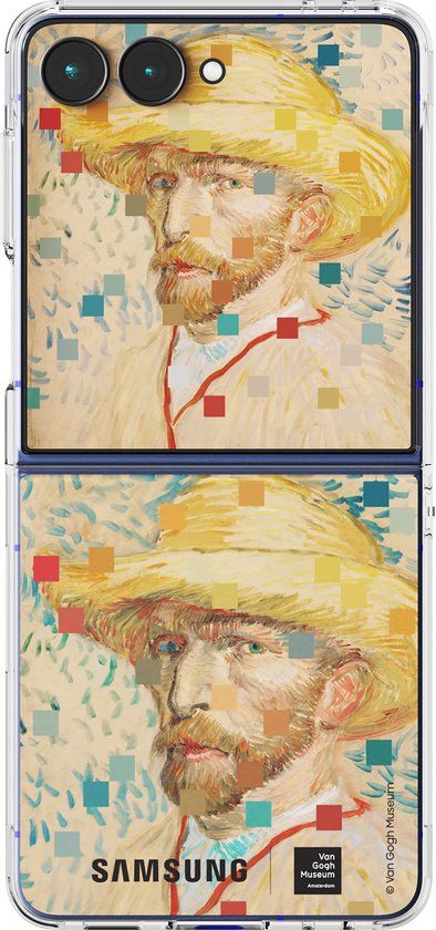 Samsung Flipsuit Card met Hoesje - Samsung Galaxy Z Flip7 - Flower Van Gogh - Geel