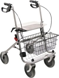 Rollator Cristallo - Grijs - Met mand, stokhouder - Opvouwbaar - 130 kg - Drive Devilbiss Healthcare