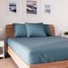 Soleil d'Ocre Jersey Doden Omslag, Katoen, Blauw, 140 x 190 cm
