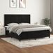 vidaXL Boxspringbed met matras, fluweel, zwart, 180x200 cm