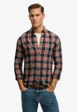 Superdry Vintage Check Chemise Homme Manches Longues Coton XXL Navy Check