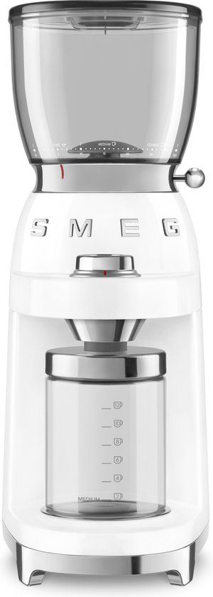 Smeg CGF01WHEU Koffiemolen - Wit - 30 Maalstanden